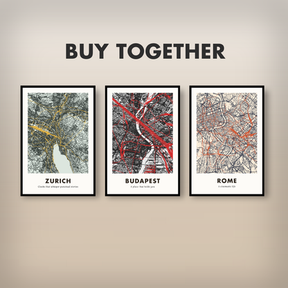 Budapest City Map - Printed