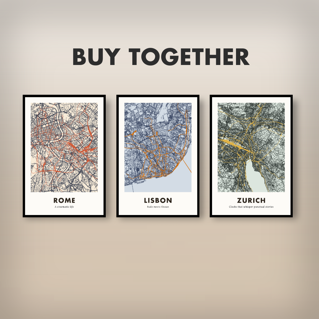 Lisbon City Map - Printed
