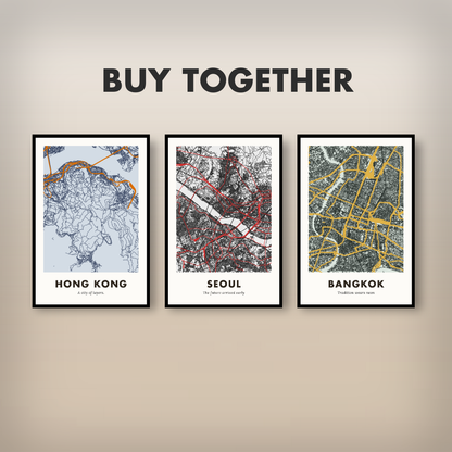 Seoul City Map - Printed