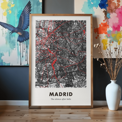 Madrid City Map - Printed