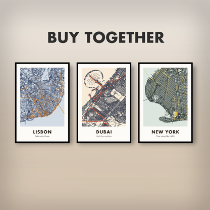 Dubai City Map - Printed