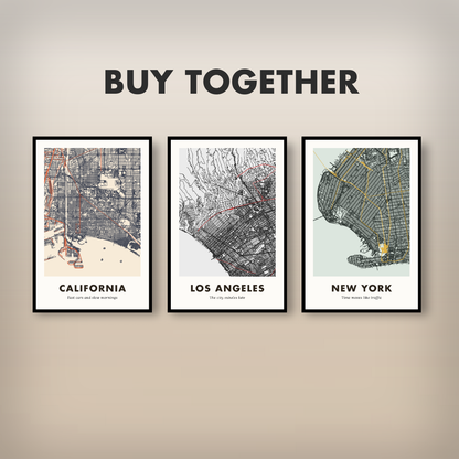 Los Angeles City Map - Digital