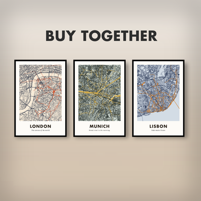 Munich City Map - Printed
