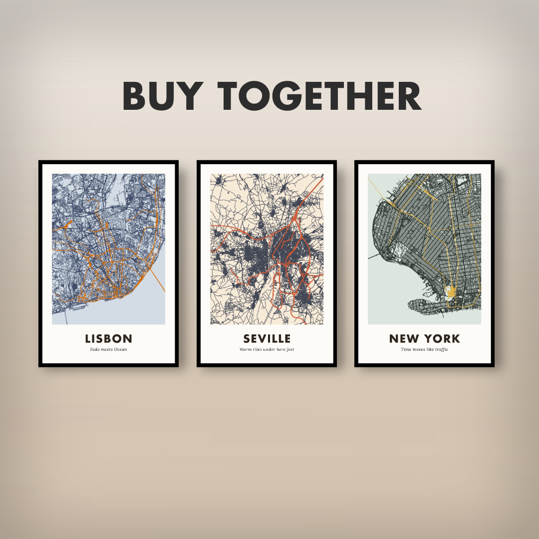 Seville City Map - Printed