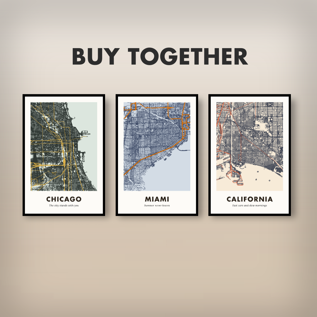 Miami City Map - Printed