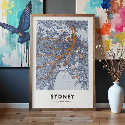 Sydney City Map - Printed