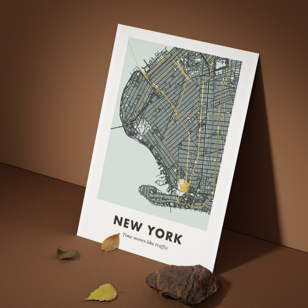 New York City Map - Printed