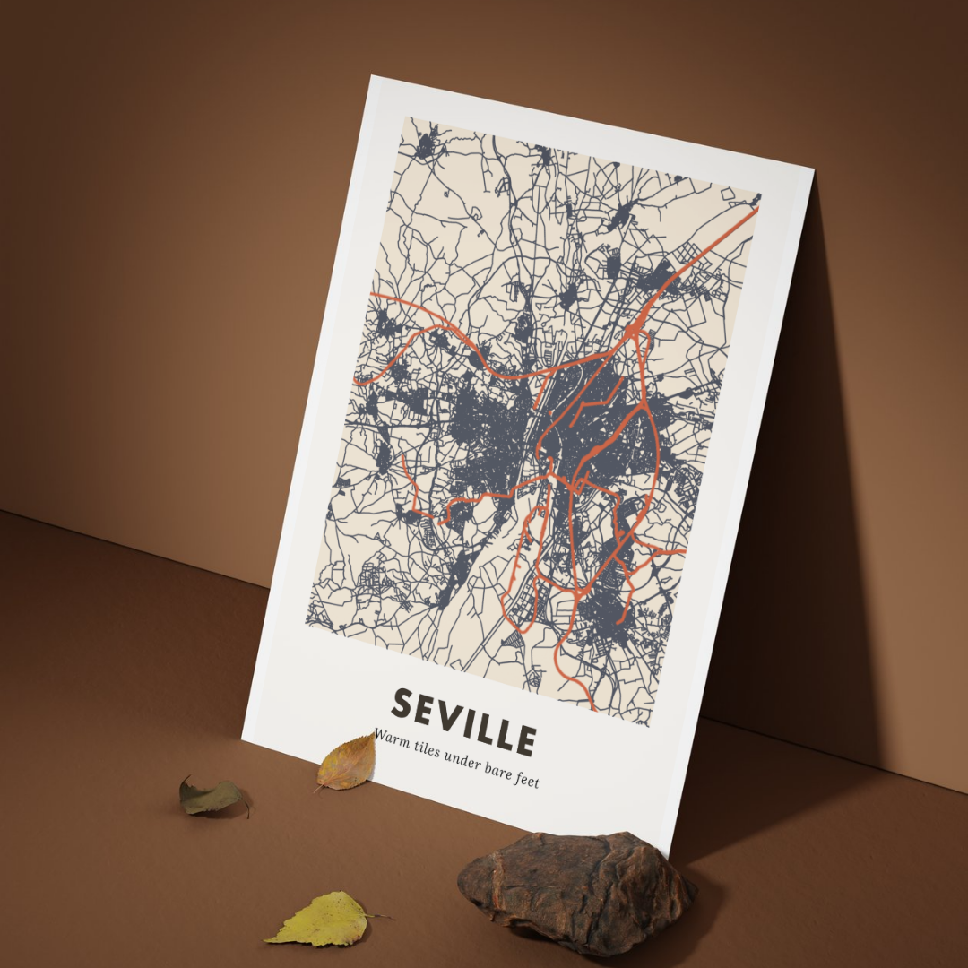 Seville City Map - Printed