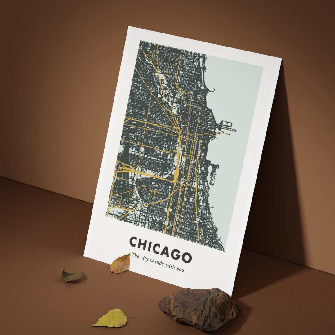 Chicago City Map - Printed