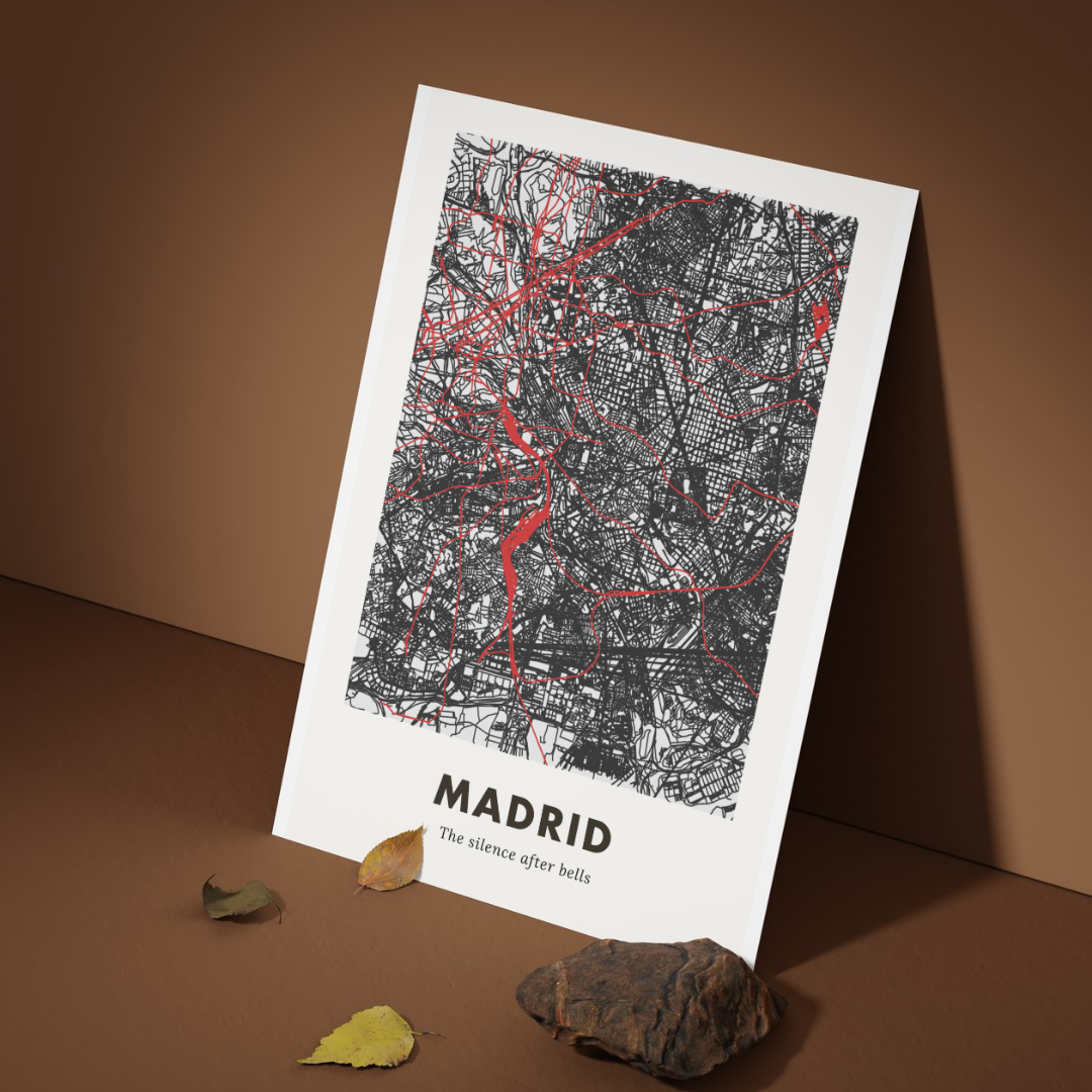 Madrid City Map - Printed