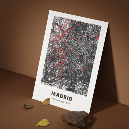 Madrid City Map - Printed