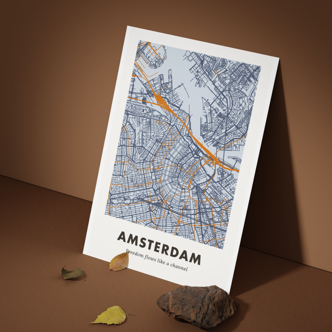 Amsterdam City Map - Printed