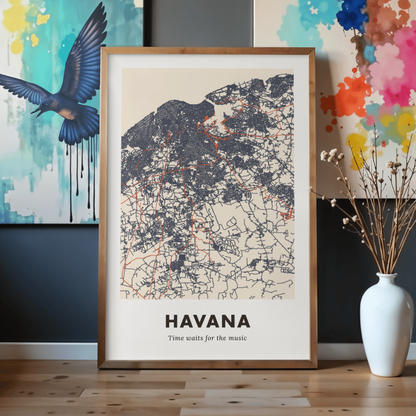 Havana City Map - Printed