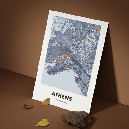 Athens City Map - Digital