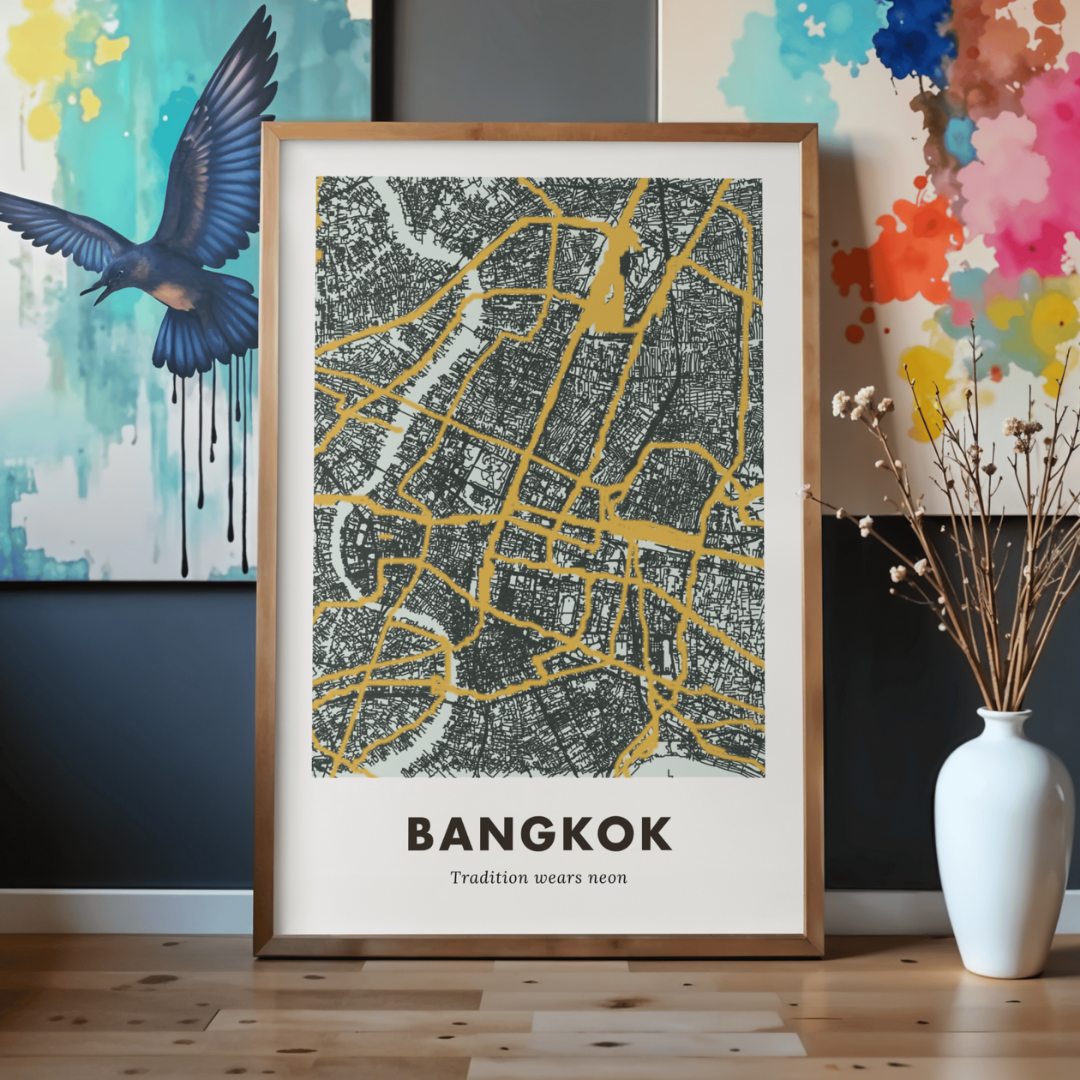 Bangkok City Map - Printed