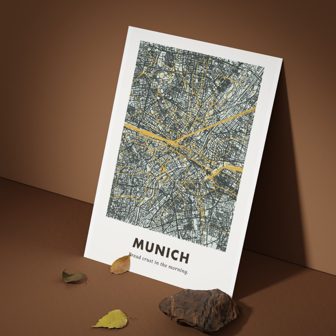 Munich City Map - Printed
