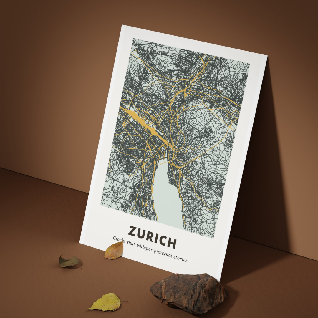Zurich City Map - Printed