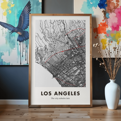 Los Angeles City Map - Digital