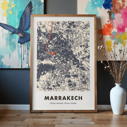 Marrakesh City Map - Printed