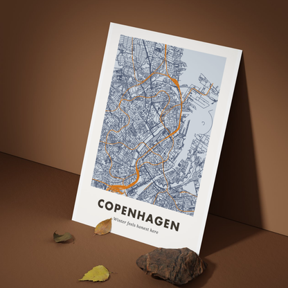 Copenhagen City Map - Printed
