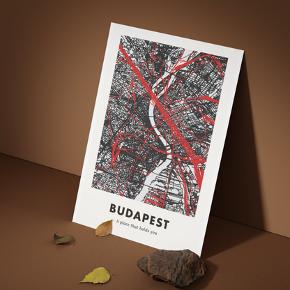 Budapest City Map - Printed