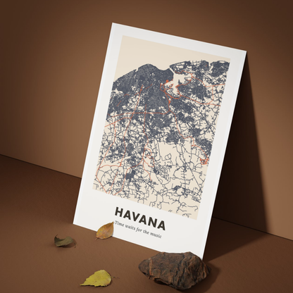 Havana City Map - Printed