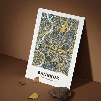 Bangkok City Map - Printed
