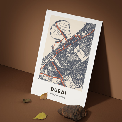 Dubai City Map - Printed