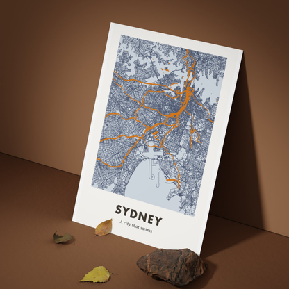 Sydney City Map - Printed