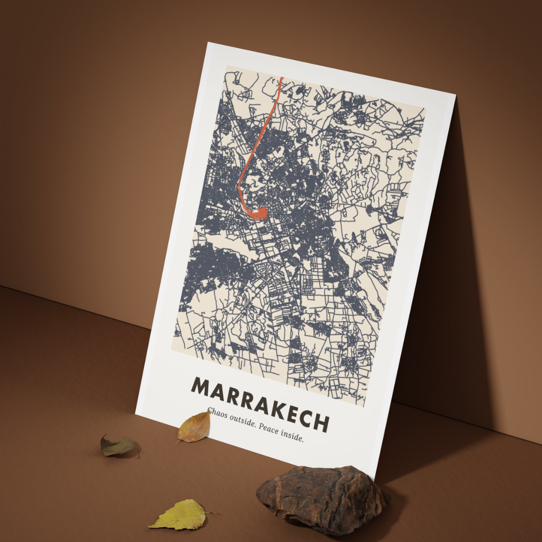 Marrakesh City Map - Printed