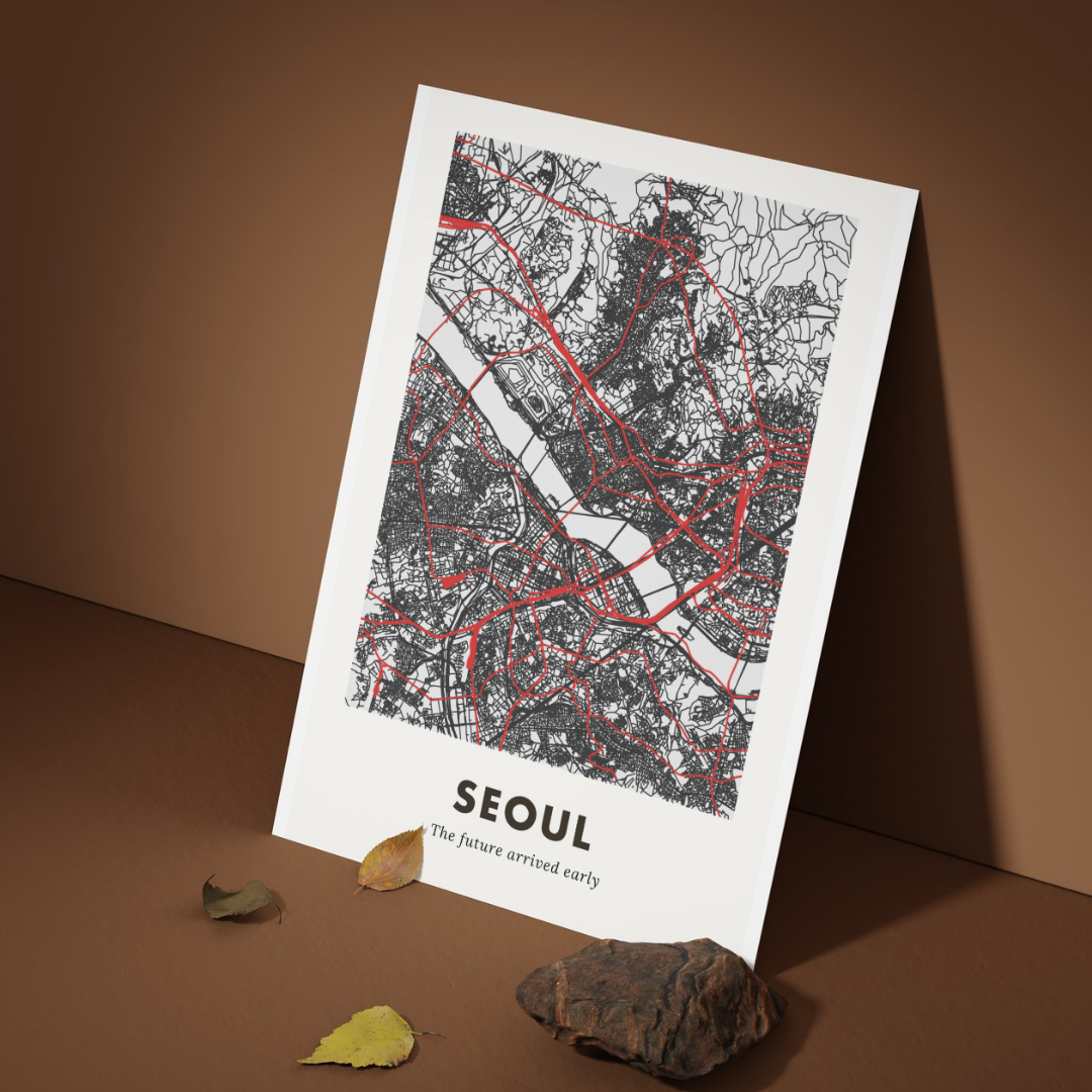 Seoul City Map - Printed