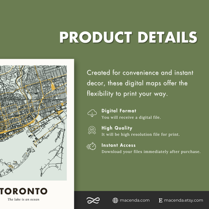 Toronto City Map - Digital