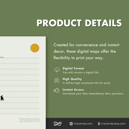 Zurich Calmness Poster - Digital