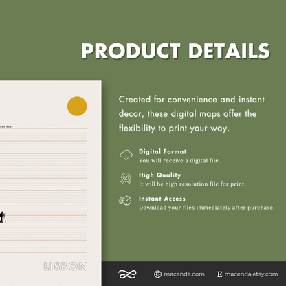 Lisbon Sunset Poster - Digital