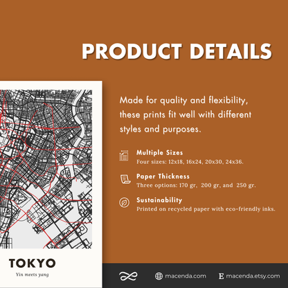 Tokyo City Map - Printed