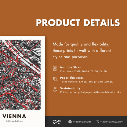 Vienna City Map - Printed