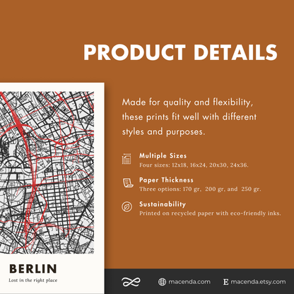 Berlin City Map - Printed