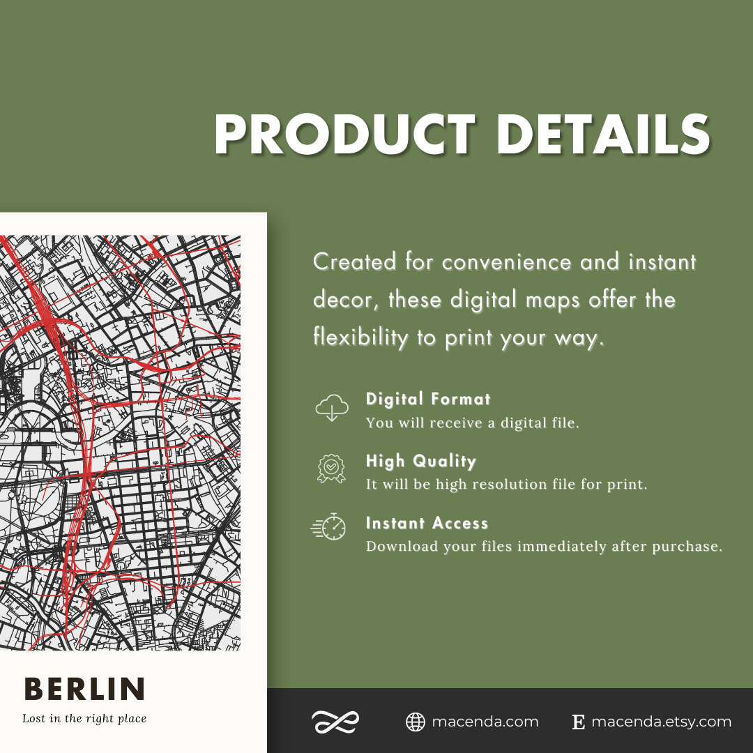 Berlin City Map - Digital